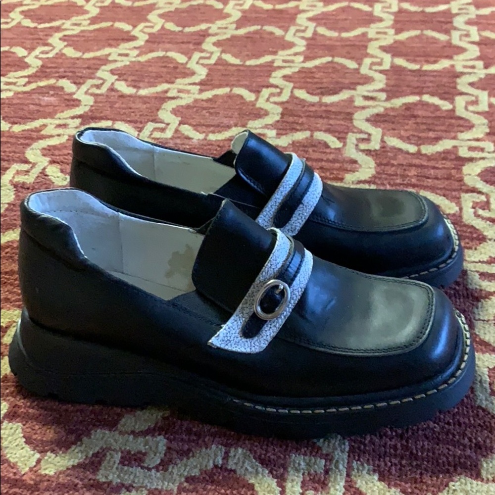 Venettini girl black leather moccasins girl31 - Picture 2 of 8